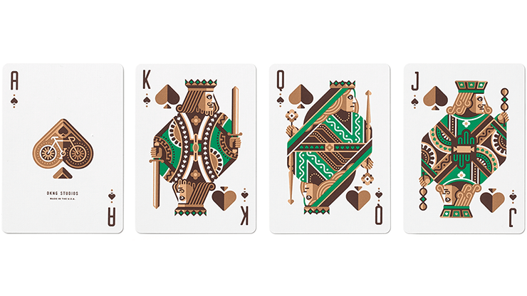 PlayingCardDecks.com-Green Wheel Playing Cards USPCC