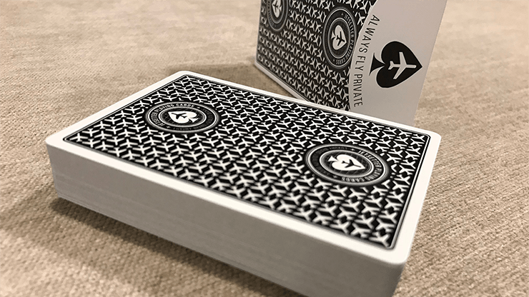 PlayingCardDecks.com-Jetsetter Premier Private Reserve Jet Black Playing Cards EPCC