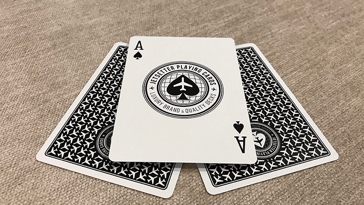 PlayingCardDecks.com-Jetsetter Premier Private Reserve Jet Black Playing Cards EPCC