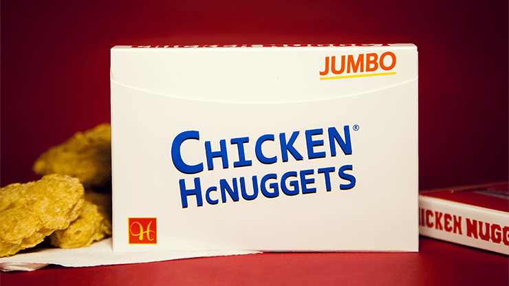 PlayingCardDecks.com-Jumbo Chicken Nugget Red Playing Cards HCPC