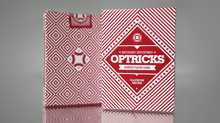 PlayingCardDecks.com-Optricks Red Animated Playing Cards