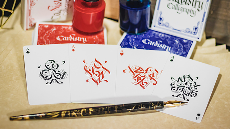 PlayingCardDecks.com-Cardistry Calligraphy Golden Foil Playing Cards TPCC