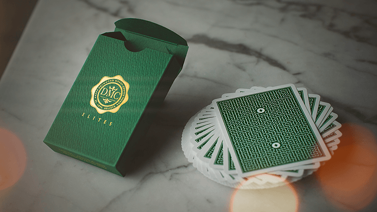 PlayingCardDecks.com-DMC Elites Green Marked Playing Cards USPCC