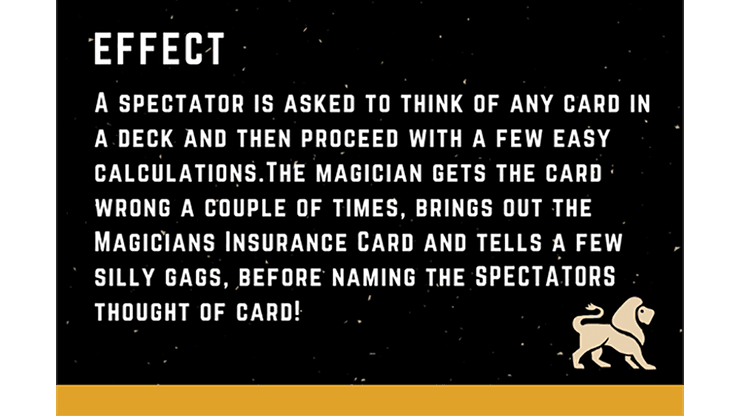 PlayingCardDecks.com-Magicians Insurance Card by Vinny Sagoo