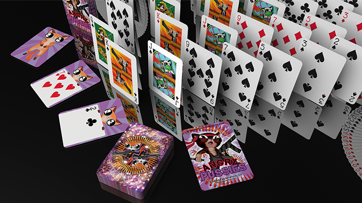 PlayingCardDecks.com-Angry Pussies Playing Cards USPCC