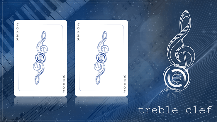 PlayingCardDecks.com-Treble Clef Blue Marked Playing Cards JJPC