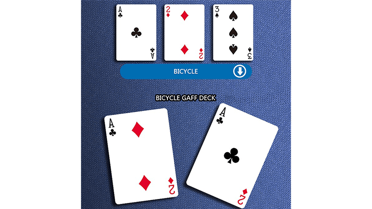 PlayingCardDecks.com-Gaff Rider Back Blue Bicycle Playing Cards