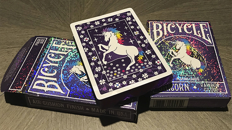 PlayingCardDecks.com-Unicorn Rainbow Gilded Bicycle Playing Cards