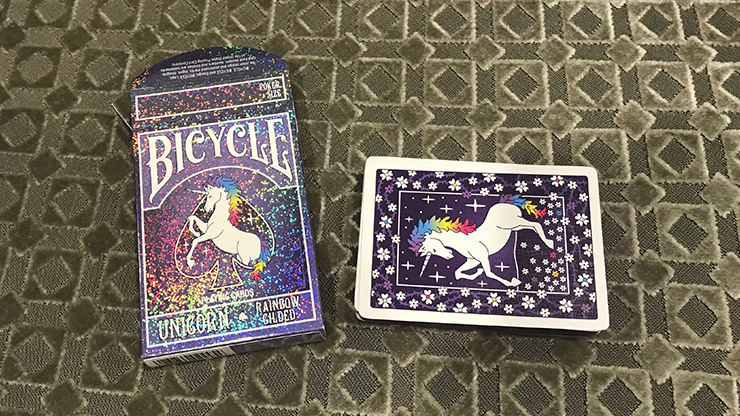 PlayingCardDecks.com-Unicorn Rainbow Gilded Bicycle Playing Cards