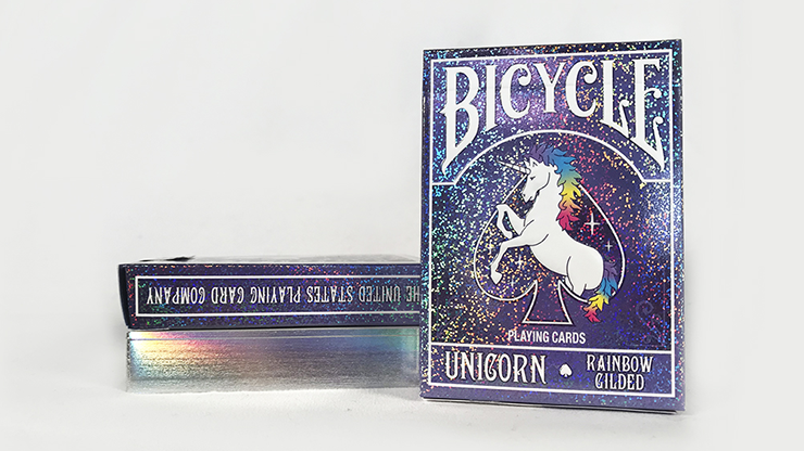 PlayingCardDecks.com-Unicorn Rainbow Gilded Bicycle Playing Cards