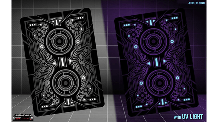 PlayingCardDecks.com-Grid Blackout UV Ink Bicycle Playing Cards