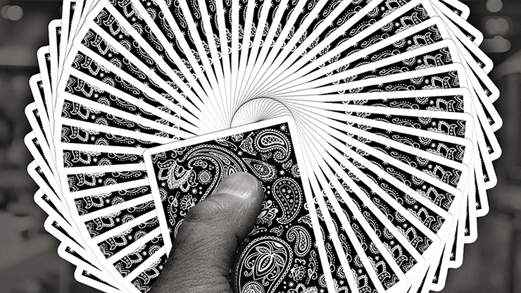 PlayingCardDecks.com-Paisley Black Marked Playing Cards USPCC