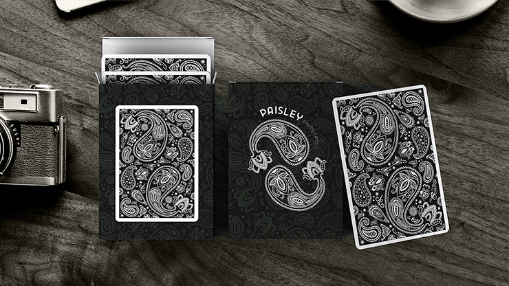 PlayingCardDecks.com-Paisley Black Marked Playing Cards USPCC