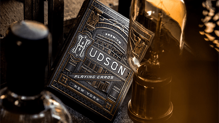 PlayingCardDecks.com-Hudson Black Playing Cards USPCC
