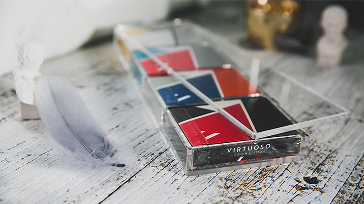 PlayingCardDecks.com-Crystal Playing Card Display 4 Deck Case