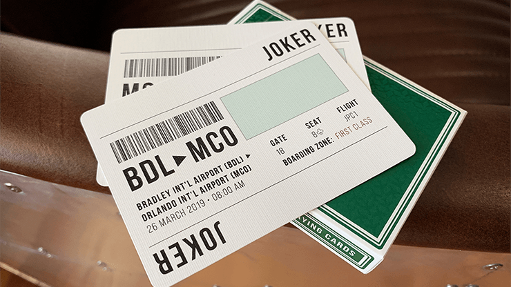 PlayingCardDecks.com-Jetsetter Premier Green Playing Cards EPCC