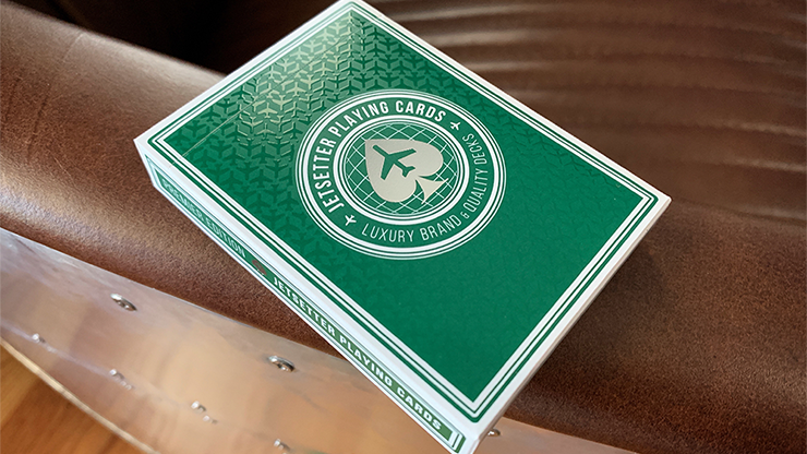 PlayingCardDecks.com-Jetsetter Premier Green Playing Cards EPCC