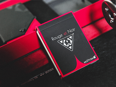 PlayingCardDecks.com-Wolfram v2 Rouge et Noir Playing Cards & Display Case TPCC