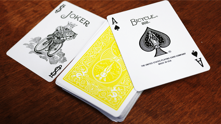 PlayingCardDecks.com-Yellow Rider Back Bicycle Playing Cards