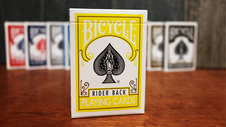 PlayingCardDecks.com-Yellow Rider Back Bicycle Playing Cards