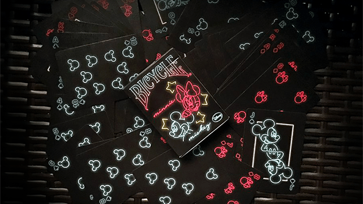 PlayingCardDecks.com-Mickey Mouse Neon Bicycle Playing Cards