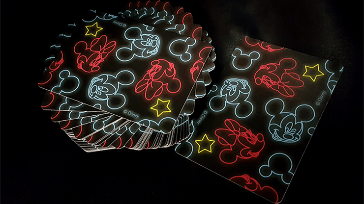 PlayingCardDecks.com-Mickey Mouse Neon Bicycle Playing Cards