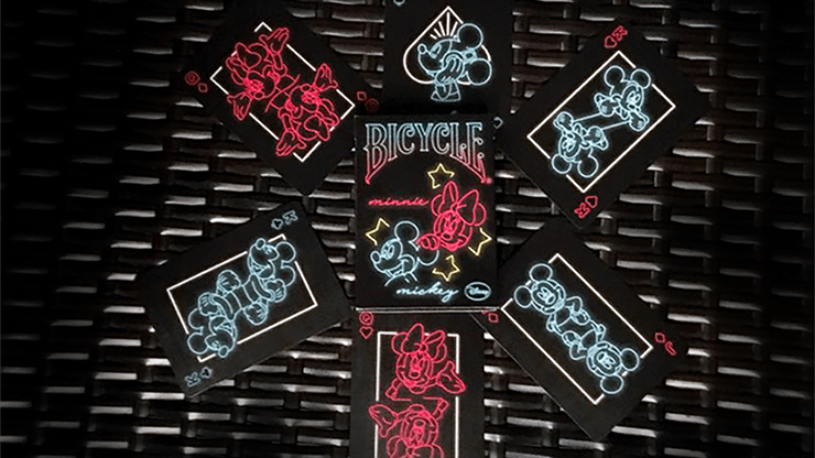 PlayingCardDecks.com-Mickey Mouse Neon Bicycle Playing Cards