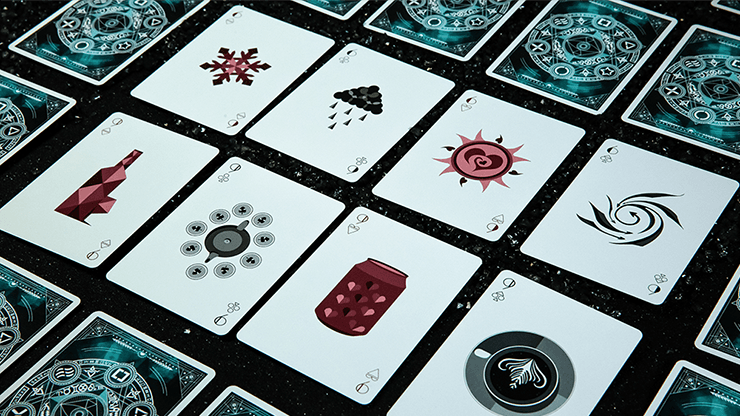 PlayingCardDecks.com-Elemental Master Green  Playing Cards TWPCC