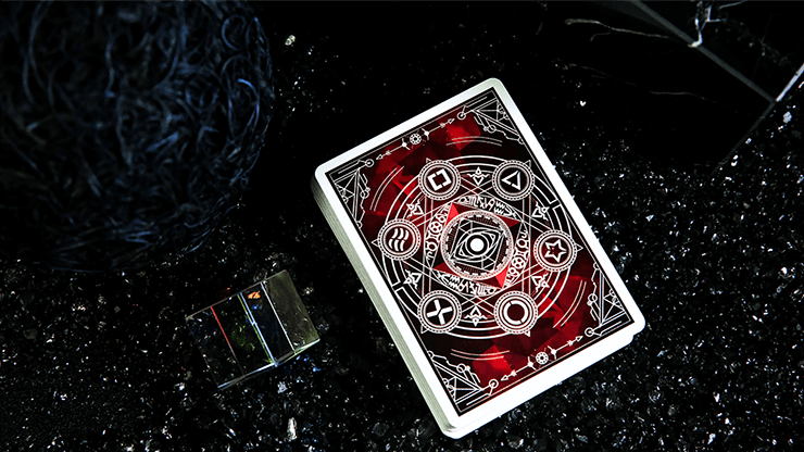 PlayingCardDecks.com-Elemental Master Red Playing Cards TWPCC