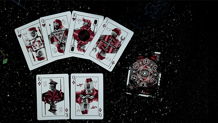 PlayingCardDecks.com-Elemental Master Red Playing Cards TWPCC