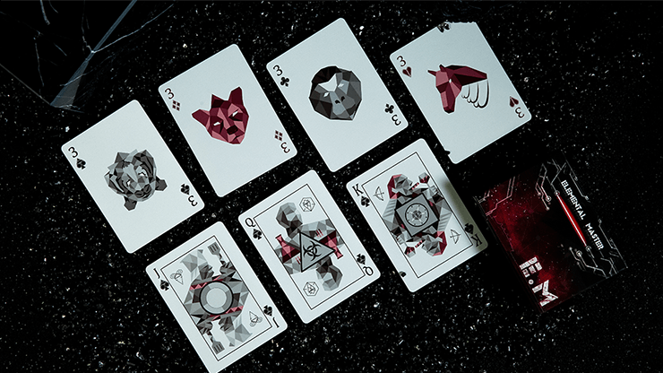 PlayingCardDecks.com-Elemental Master Red Playing Cards TWPCC