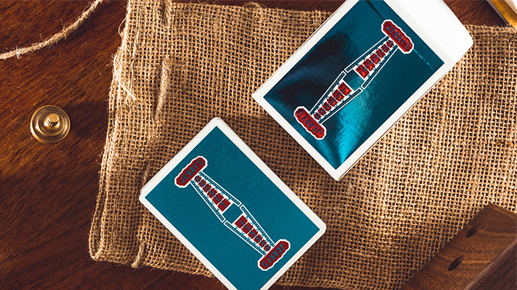 PlayingCardDecks.com-Vintage Feel Jerry's Nuggets Blue Foil Playing Cards EPCC