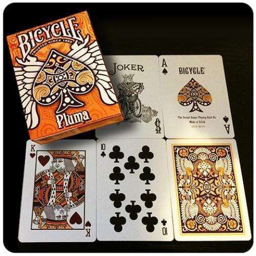 PlayingCardDecks.com-Pluma Orange Bicycle Playing Cards Deck