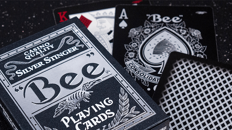 PlayingCardDecks.com-Bee Silver Stinger Playing Cards