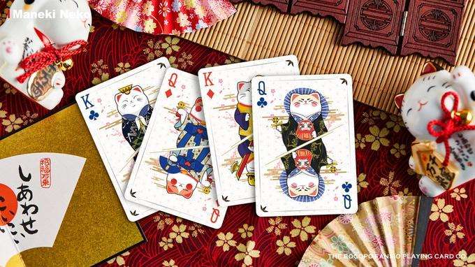 PlayingCardDecks.com-Maneki Neko Bicycle Playing Cards 2 Deck Set