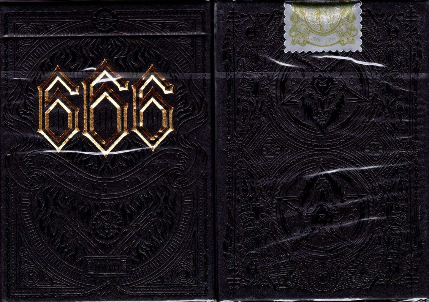 PlayingCardDecks.com-666 Greedy Gold Playing Cards Cartamundi