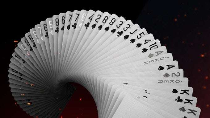 PlayingCardDecks.com-666 Greedy Gold & Skeletal Silver Playing Cards 2 Deck Set