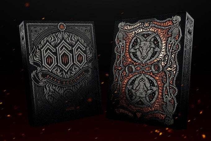 PlayingCardDecks.com-666 Hell-Forged Bronze Dark Reserve Playing Cards Cartamundi