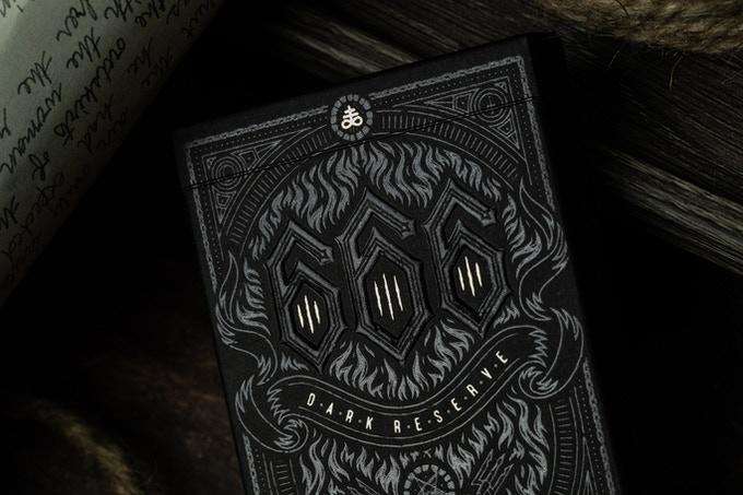 PlayingCardDecks.com-666 Silver Dark Reserve Gilded Playing Cards Cartamundi