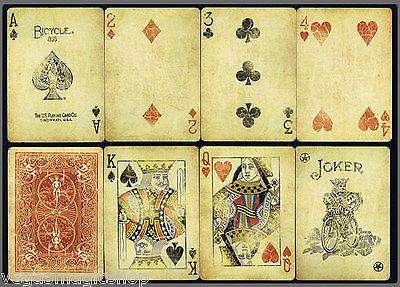 PlayingCardDecks.com-1800 Vintage Red Bicycle Playing Cards Deck
