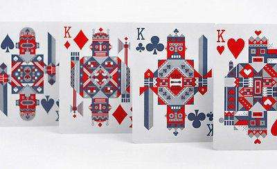 PlayingCardDecks.com-Robocycle 2 Deck Set Blue Black Bicycle Playing Cards