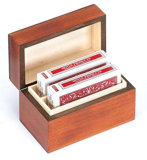 PlayingCardDecks.com-Queen of Hearts Wooden Box - Holds 2 Decks of Playing Cards