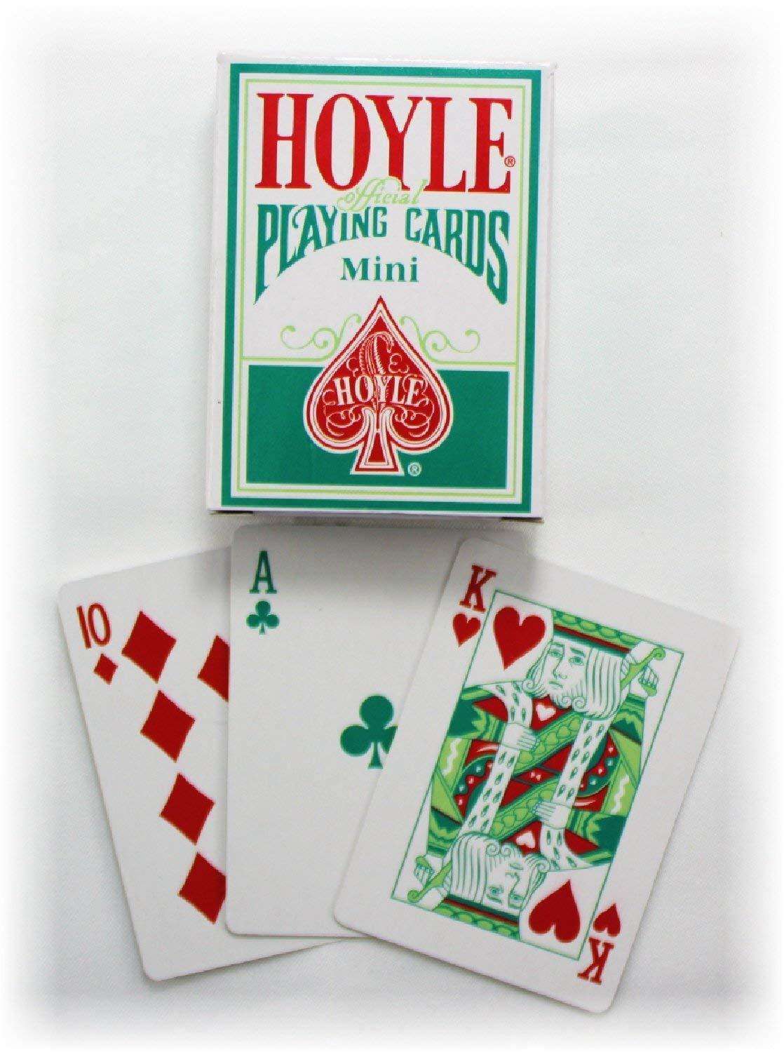 PlayingCardDecks.com-Hoyle Dog Santa 3 Deck Set Mini Holiday Playing Cards