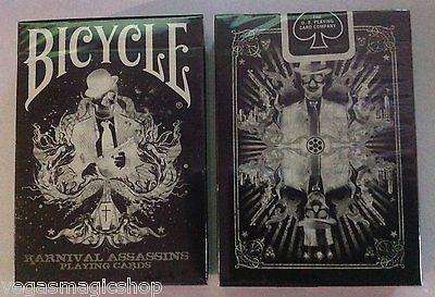 PlayingCardDecks.com-Karnival Assassins Black Bicycle Playing Cards Deck