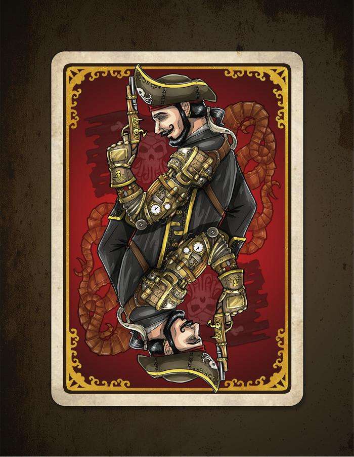 PlayingCardDecks.com-Steampunk Pirates Bicycle Playing Cards