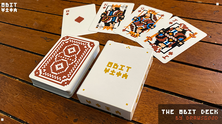 PlayingCardDecks.com-8 Bit Red Playing Cards USPCC