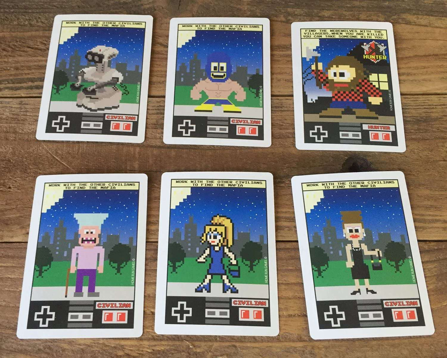 PlayingCardDecks.com-8-Bit Werewolf / Mafia Mini Playing Cards