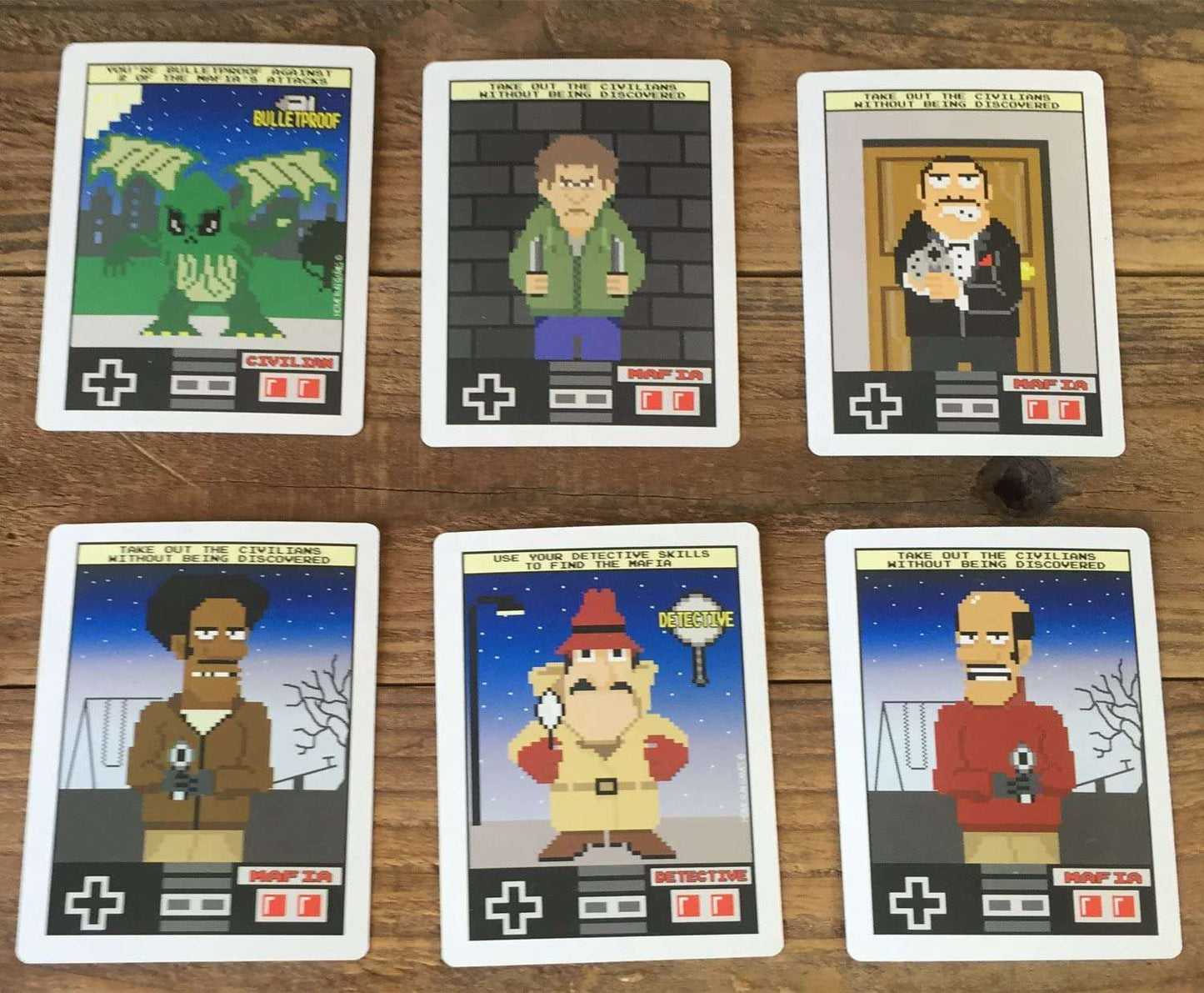 PlayingCardDecks.com-8-Bit Werewolf / Mafia Mini Playing Cards