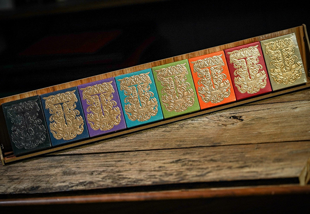 PlayingCardDecks.com-8 Deck Wooden Display Shelf