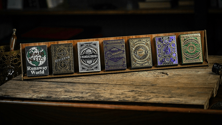 PlayingCardDecks.com-8 Deck Wooden Display Shelf